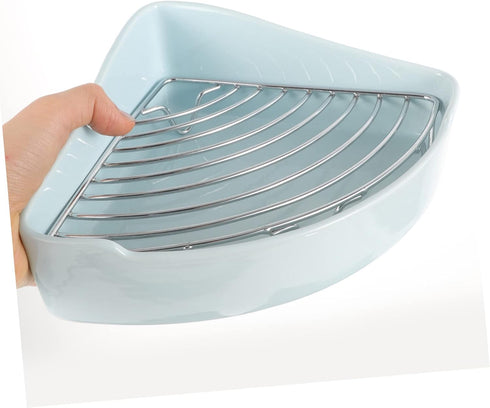 Chinchillas Litter Box Ceramic Triangle Potty for Small Pets Leak Design for Guinea Pigs Easy