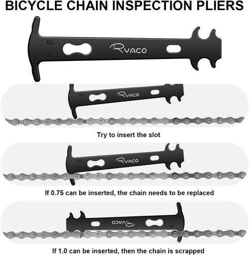 RYACO Professional Bike Chain Tools Set, Chain Cutter, Link Plier, Inspection Caliper for 6/7/8/9/10 Speed Chains