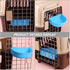 POPETPOP Hanging Pet Bowl, Non-Spill Plastic Kennel Bowls for Dogs, Cats, Birds, Reptiles, Sky-blue Hanging Coop Cup
