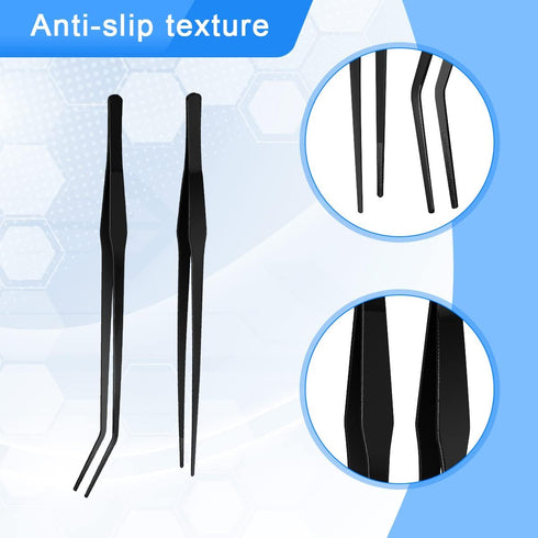 Aquarium Tweezers Extra Long 15 inches, Luxiv Stainless Steel Straight and Curved Tweezers for Fish Tank Plant Aquascape