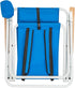 DESIGNSCAPE3D 148.2oz Portable Beach Chair, High Strength, Adjustable Headrest, Blue, Comfortable & Convenient