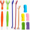 Zeyaa 10 Pack Pet Dog Toothbrush, 2 Triple Head Pet Toothbrushes 3 Double