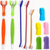 Zeyaa 10 Pack Pet Dog Toothbrush, 2 Triple Head Pet Toothbrushes 3 Double