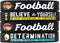 Inkstone Football Silicone Bracelets with Motivational Sports Quotes Inspiring Rubber Wristbands