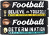 Inkstone Football Silicone Bracelets with Motivational Sports Quotes Inspiring Rubber Wristbands