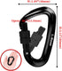 Locking Carabiner Clips Heavy Duty, 12kN (2697 lbs), Lightweight for Keys, Hammocks, Camping, Outdoor