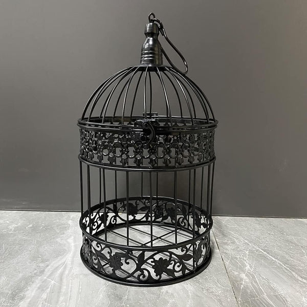 Round Vintage Birdcages, Decorative Iron Wedding Decor, Flower Cage Props, Black