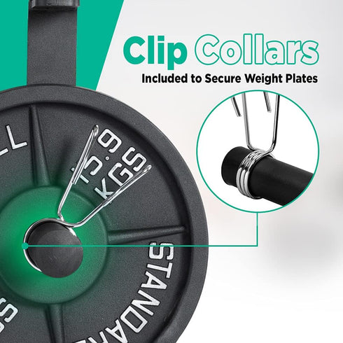 LoGest Farmer Walk Handles Set of 2 with Clip Collars, Portable Exercise Equipment for Body Building Workouts