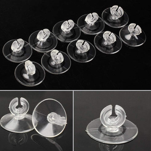 50Pcs Aquarium Fish Tank Suction Cups, Plastic Clips for Air Line Pump Tubing