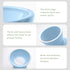 Extra Wide Elevated Cat Bowls, Ceramic Cat Food Bowl 6.2" Raised Dish, Whisker Fatigue Free, Blue