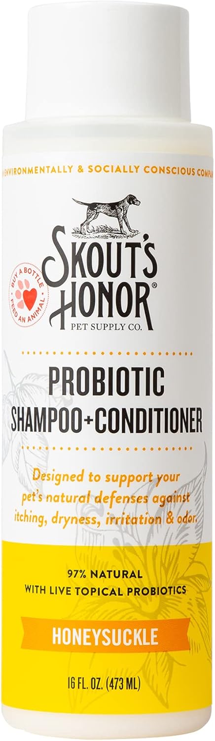 Skouts Honor Probiotic Natural Dog Shampoo and Conditioner with Avocado Oil &