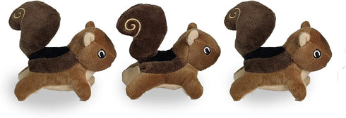 Hide and Seek Dog Toy, Stuffed Animal Tree House, Burrow Toy for Small Dogs (Replacement Animals, Squirrel)