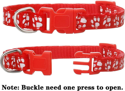 12 Pack Puppy Collars - Adjustable Soft Nylon ID Collars for Newborn Litter Puppies