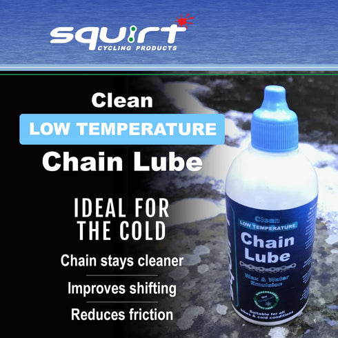 Squirt Chain Lube for Bikes, 6 Pack (0.5 Oz) - Low-Temperature All-Weather Dry Chain Lube to Reduce Noise & Chainsuck