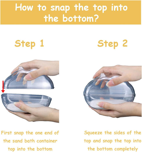 Hamster Sand Bath Container with Cleaning Scoop, Large Sand Bath Box, Perfect for Dwarf and Syrian Hamsters