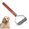 Litewoo Undercoat Rake for Dogs, Cats Grooming Dematting Comb, 20 Stainless Steel Blades with Wooden Handle