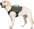 OneTigris Y-Shaped Dog Backpack, Lightweight Hiking Gear with Handle, Pockets & No Pull D-Rings (Large, Green)