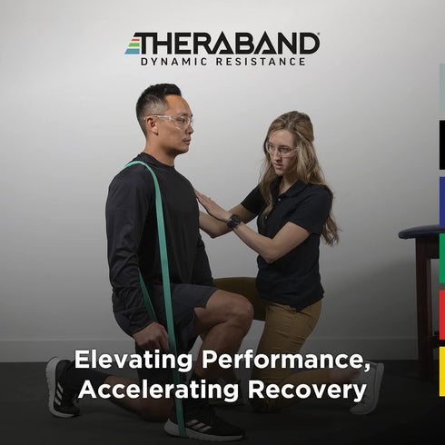 THERABAND High Resistance Bands - Set of 2 Elastic Super Bands for Flexibility & Workouts