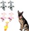 5 Pack Squeaky Plush Puppy Dog Chew Toy Assortment - Interactive Teething Toys for All Breeds and Sizes, Elephant, Pig,