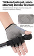 NociHah Workout Gloves Men Women - Breathable Fingerless Gym Gloves with Wrist Support Non-Slip Weight Lifting Glove