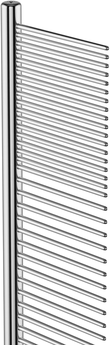 Andis 68545 Stainless-Steel Comb for Knots, Mats & Loose Hair Removal, Lightweight Dematting Tool for Dogs & Cats