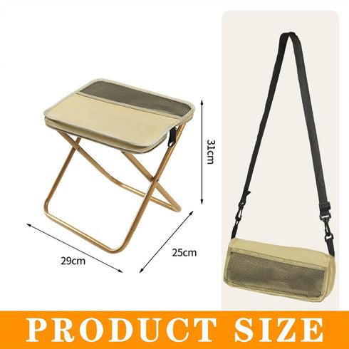 PIGIAOKA 12 inch Collapsible Camping Stool, Portable Folding Stool with Sling Bag, Ultralight Camping Chair Fishing