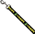 Dog Leash Rrrawr Dinosaur Black Green Yellow 4 Feet Long 1.0 Inch Wide