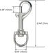 Heavy Duty Swivel Snap Hooks, Pet Buckle Trigger Clip Clasp for Dog Leash Collar Key Chain (2-3/4" (7cm), 20 Pack)