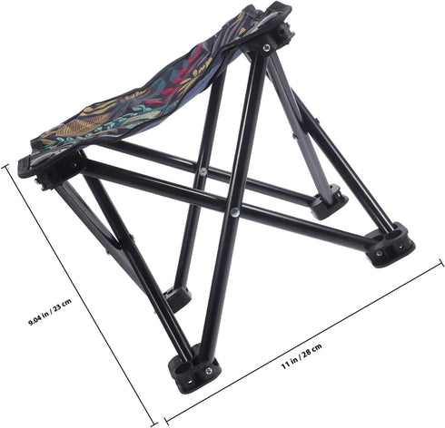 Beaupretty Portable Folding Fishing and Camping Stool Large Oxford Cloth Foldable Hiking Bench with Backrest