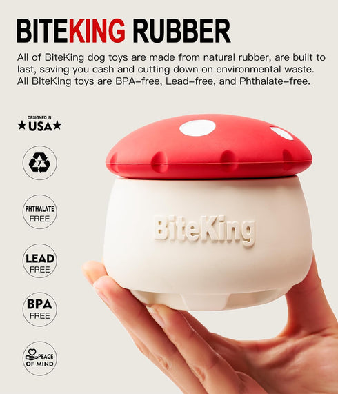 BiteKing Frozen Natural Rubber Long Lasting Interactive Dog Toys to Keep Them Busy, Freeze Enrichment Toys for Medium