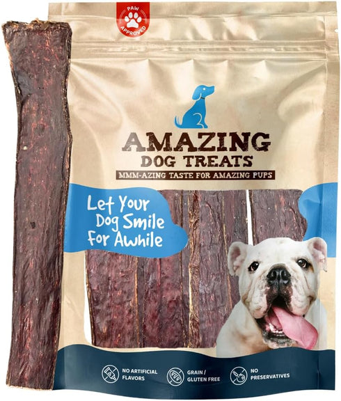 Amazing Dog Treats - Beef Esophagus Jerky for Dogs (10-12 Inch -