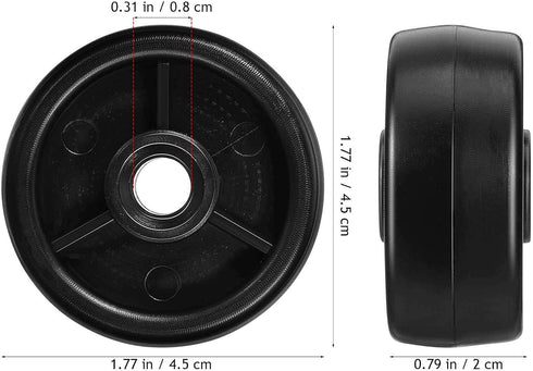 DECHOUS Heavy Duty Plastic Roller Wheel Replacement for Fitness Equipment Smooth Workout Plastic Casters for Treadmill