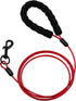 Heavy Duty Dog Leashes - Chew Proof with Comfortable Padded Handle, 4/5/6 FT Steel Safety Lead Rope for Dogs (Red, 4FT)
