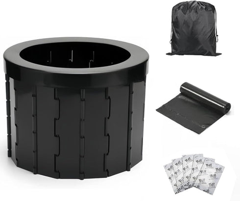 QIYUNI Portable Folding Camping Toilet for Adults,300lbs Load Capacity, Travel Potty for Camping,