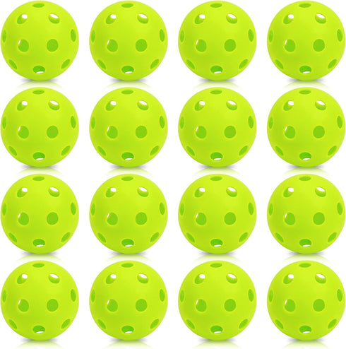 Bac-kitchen 16 Pack Plastic Baseballs - Hollow Softballs for Lightweight Batting Practice -
