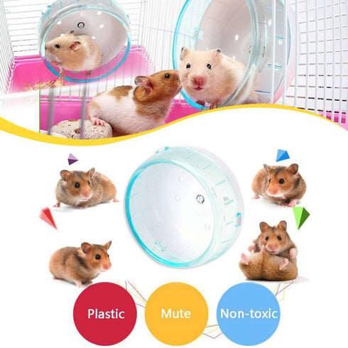 4.7 Inches Small Silent Spinner Exercise Running Wheel for Small Hamsters, Gerbils, Mice (Pink)