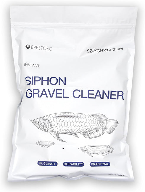 Fish Tank Cleaning Essentials: 8.5ft Aquarium Vacuum, Gravel Vacuum, and Siphon Pump for a Spotless Aquarium
