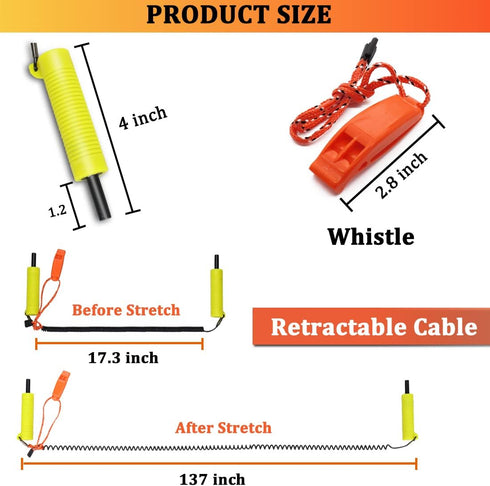 Retractable Ice Safety Pick for Ice Fishing, Ice Skating, Ice Safety Spikes, Ice Fishing Accessories