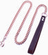 Rose Gold Dog Chain Leash - 10MM 14MM Curb Cuban Link, Strong Chew Proof Stainless Steel, 3FT/4FT/5FT for Small Medium