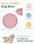 Slow Feeder Dog Bowls, Silicone Dog Feeding Bowls with Suction Cups, Modern Lick Mat Design, Pink