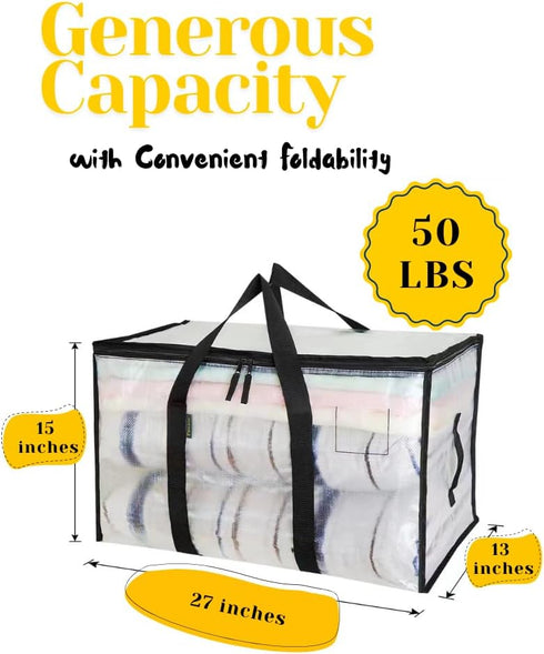 Pack: Pack Adventure & Organization Power Large Black Camp Chair Bag + Transparent & Store Bag