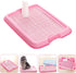 Indoor Dog Potty Plastic Pet Toilet Slide Design Pink for Convenient Home Use Ergonomic Column Shape for Natural