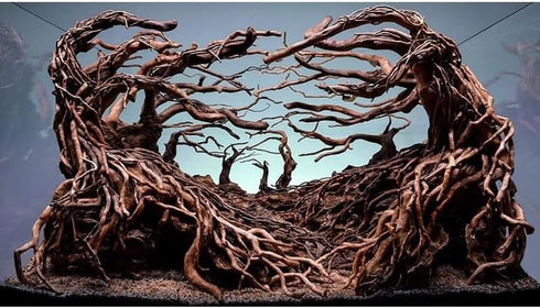 Natural Red Moor Driftwood Mix for Aquarium Decorations, 150 g Moss Ball for Terrarium Fairy Garden Freshwater Planted