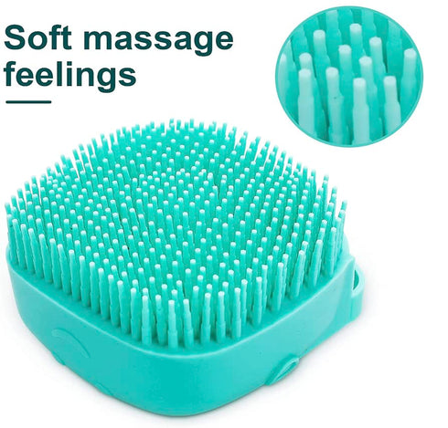 Soft Pet Bath Massage Brush for Puppy Dog and Cat, Blue