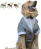 Lovelonglong Pet Costume Dog Suit, Formal Tuxedo with Black Bow Tie for Small Size Dogs, Gray