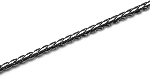 Mogoko Stainless Steel Dog Choke Chain Collar, Black, 20.0"*4.0mm, Puppy Metal Slip Choker for Training