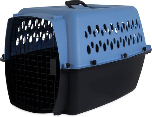 Petmate Pet Porter Fashion Dog Kennel, 26", Parisian Blue & Black, for Pets 20-25lbs, Made in USA