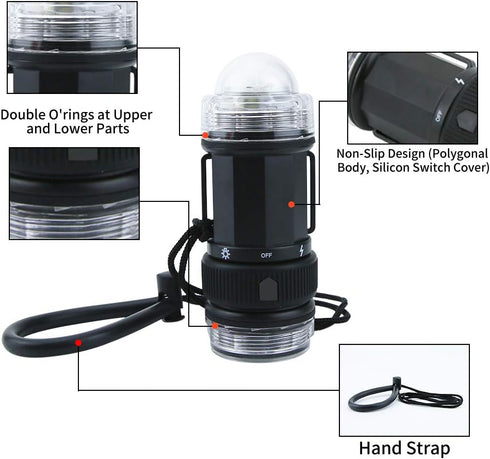 Powerful Waterproof Dive Light - High Lumens Underwater Flashlight, Brightest LED for Diving and Outdoor Activities