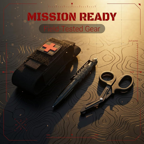TUESAIMEE Tourniquetes Tactical, Tourniquet Kit Upgraded Molle Tourniquet Holder with Shear, Heavy Duty Tactical Molle