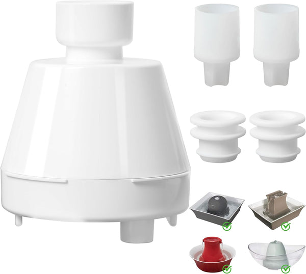 Cat Water Fountain Replacement Filter Housing & Silicone Nozzle Plug Set for Pet Water Dispenser